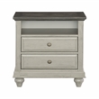 Lexicon Mossbrook Pine Nightstand in 2-Tone Finish-Dark Brown and Light Gray