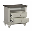 Lexicon Mossbrook Pine Nightstand in 2-Tone Finish-Dark Brown and Light Gray