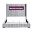 Lexicon Fitzroy Corduroy Eastern King Bed in Gray
