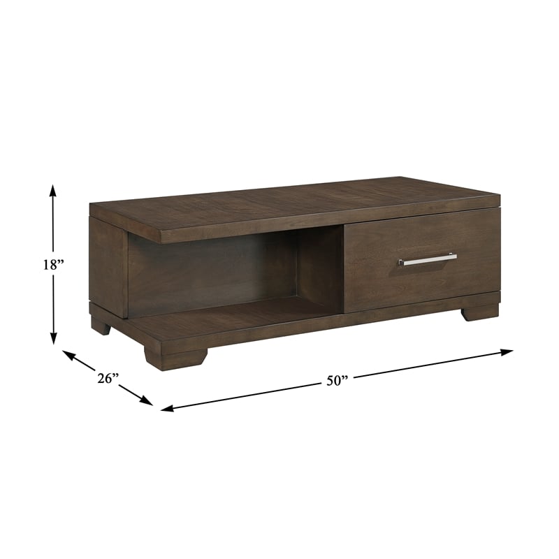 Lexicon Duncan Asian Hardwood Cocktail Table in Espresso