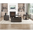 Lexicon Lakeside Rubber Wood Chairside Table in Brown
