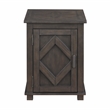 Lexicon Lakeside Rubber Wood Chairside Table in Brown