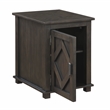 Lexicon Lakeside Rubber Wood Chairside Table in Brown