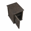 Lexicon Lakeside Rubber Wood Chairside Table in Brown