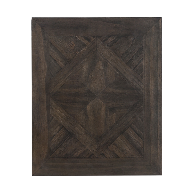 Lexicon Lakeside Rubber Wood Chairside Table in Brown