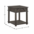 Lexicon Lakeside Rubberwood End Table in Brown