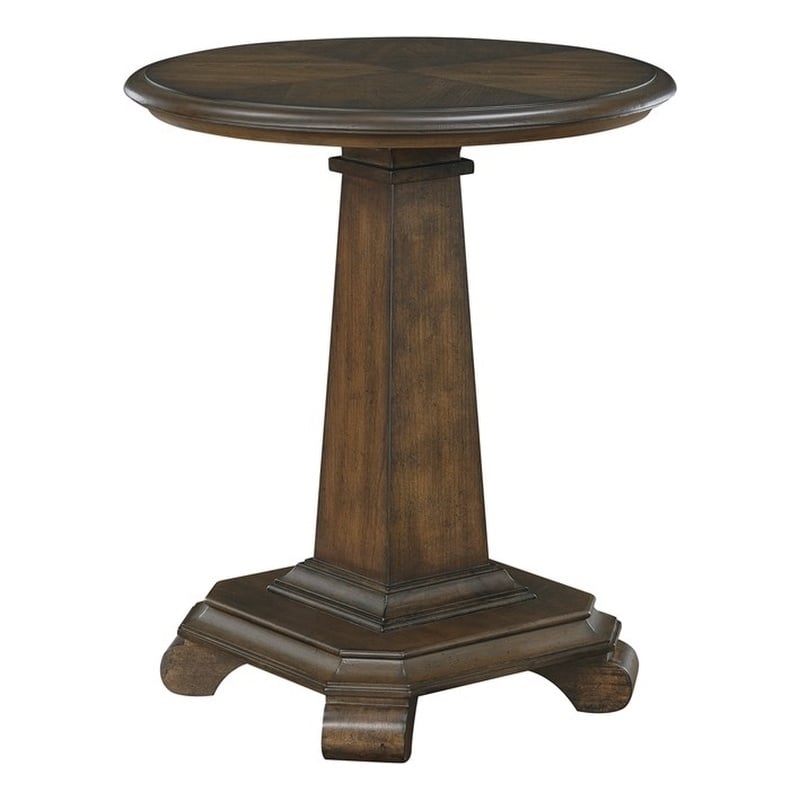 Lexicon Rochester Asian Hardwood End Table in Brown