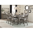 Lexicon Granby Pine Counter Height Dining Table in Coffee and Antique Gray