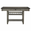 Lexicon Granby Pine Counter Height Dining Table in Coffee and Antique Gray