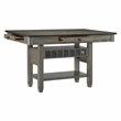 Lexicon Granby Pine Counter Height Dining Table in Coffee and Antique Gray