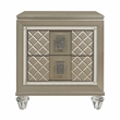 Lexicon Loudon Asian Hardwood Nightstand in Champagne Metallic