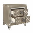 Lexicon Loudon Asian Hardwood Nightstand in Champagne Metallic