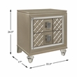 Lexicon Loudon Asian Hardwood Nightstand in Champagne Metallic