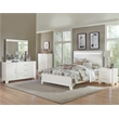 Lexicon Kerren Poplar Full Bed & LED Lighting in White High Gloss