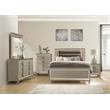 Lexicon Loudon Asian Hardwood Full Platform Bed in Champagne Metallic