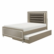 Lexicon Loudon Asian Hardwood Full Platform Bed in Champagne Metallic
