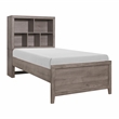 Lexicon Woodrow Asian Hardwood 3pc Set Twin Wall Bed (TB+2 PNS) in Brownish Gray
