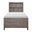 Lexicon Woodrow Asian Hardwood 3pc Set Twin Wall Bed (TB+2 PNS) in Brownish Gray