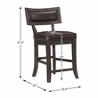 Lexicon Oxton Asian Hardwood 5pcs Cntr H. Dining Set in Distressed Dark Cherry