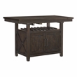 Lexicon Oxton Asian Hardwood 5pcs Cntr H. Dining Set in Distressed Dark Cherry
