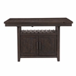 Lexicon Oxton Asian Hardwood 5pcs Cntr H. Dining Set in Distressed Dark Cherry
