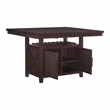 Lexicon Oxton Asian Hardwood 5pcs Cntr H. Dining Set in Distressed Dark Cherry