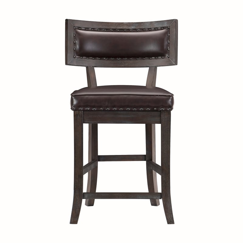 Lexicon Oxton Asian Hardwood 5pcs Cntr H. Dining Set in Distressed Dark Cherry