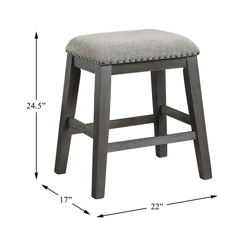 Lexicon Timbre Asian Hardwood 5pcs Cntr Height Dining Set in Wire-Brushed Gray