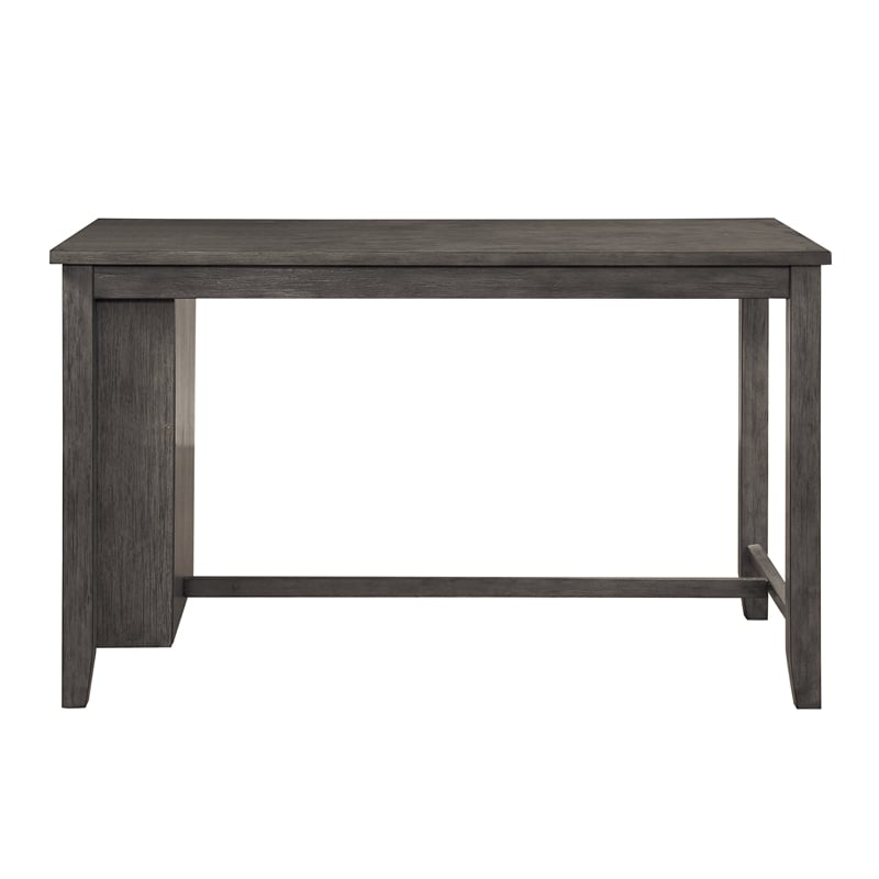 Lexicon Timbre Asian Hardwood 5pcs Cntr Height Dining Set in Wire-Brushed Gray