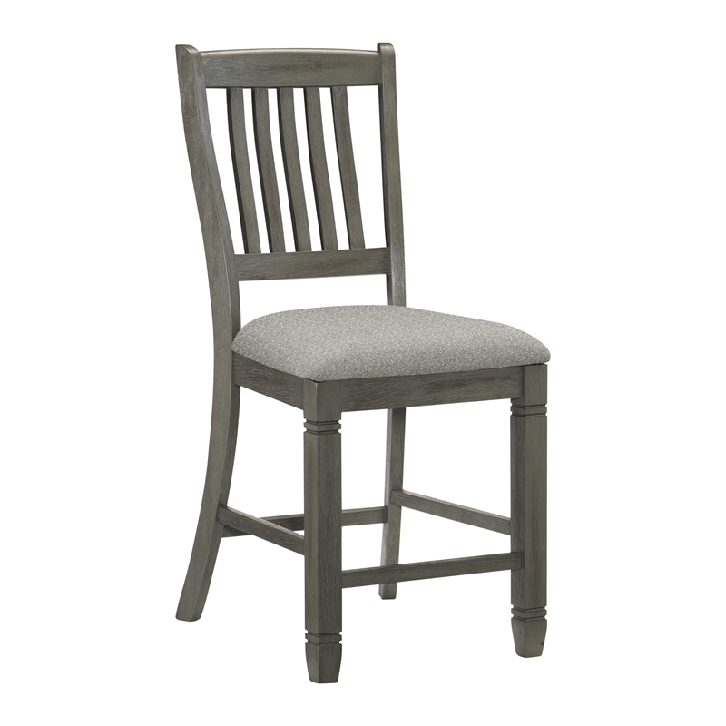 Lexicon Granby Pine 5-Piece Cntr Height Dining Set in Coffee and Antique Gray
