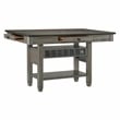 Lexicon Granby Pine 5-Piece Cntr Height Dining Set in Coffee and Antique Gray