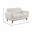 Lexicon Martina Textured 2pc Set-Sofa & Loveseat in Beige