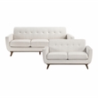 Lexicon Martina Textured 2pc Set-Sofa & Loveseat in Beige