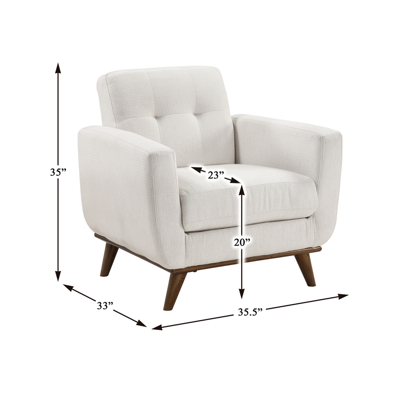 Lexicon Martina Textured 3pc Set-Sofa & Loveseat & Chair in Beige