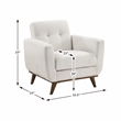 Lexicon Martina Textured 3pc Set-Sofa & Loveseat & Chair in Beige