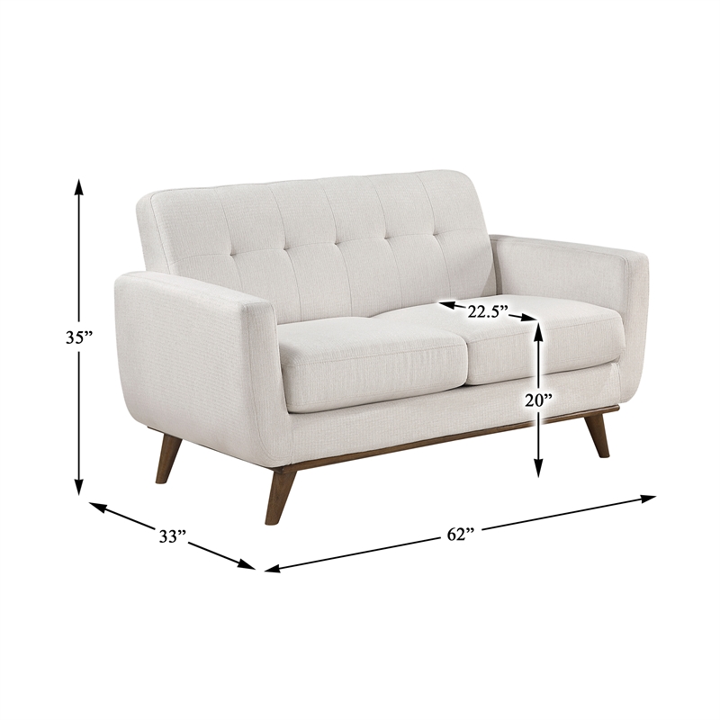 Lexicon Martina Textured 3pc Set-Sofa & Loveseat & Chair in Beige