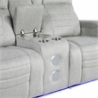 Lexicon Ronan Microfiber 2pc Set-Sofa & Loveseat in Light Gray