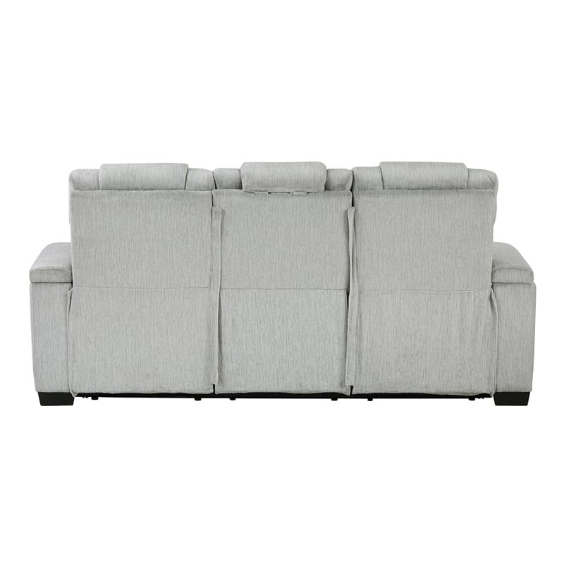 Lexicon Ronan Microfiber 2pc Set-Sofa & Loveseat in Light Gray