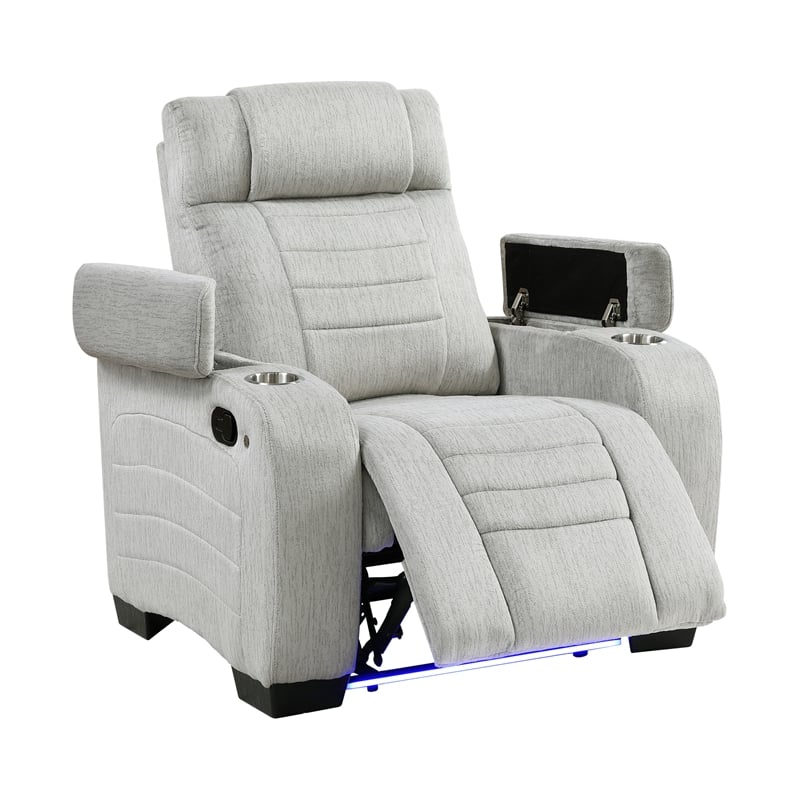 Lexicon Ronan Microfiber 3pc Set-Sofa & Loveseat & Chair in Light Gray