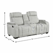 Lexicon Ronan Microfiber 3pc Set-Sofa & Loveseat & Chair in Light Gray