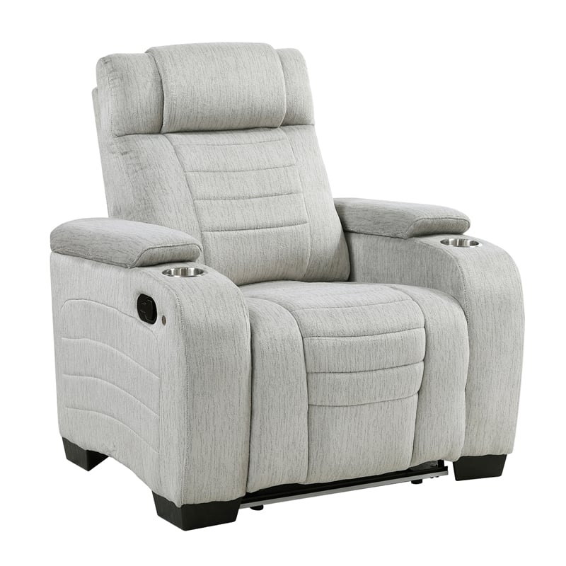 Lexicon Ronan Microfiber 3pc Set-Sofa & Loveseat & Chair in Light Gray