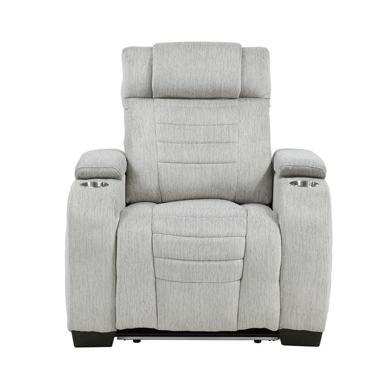 Lexicon Ronan Microfiber 3pc Set-Sofa & Loveseat & Chair in Light Gray