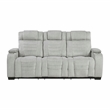 Lexicon Ronan Microfiber 3pc Set-Sofa & Loveseat & Chair in Light Gray