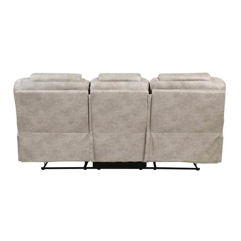 Lexicon Gainesville Microfiber 2pc Set-Sofa & Loveseat in Pewter