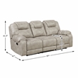 Lexicon Gainesville Microfiber 2pc Set-Sofa & Loveseat in Pewter