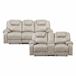 Lexicon Gainesville Microfiber 2pc Set-Sofa & Loveseat in Pewter