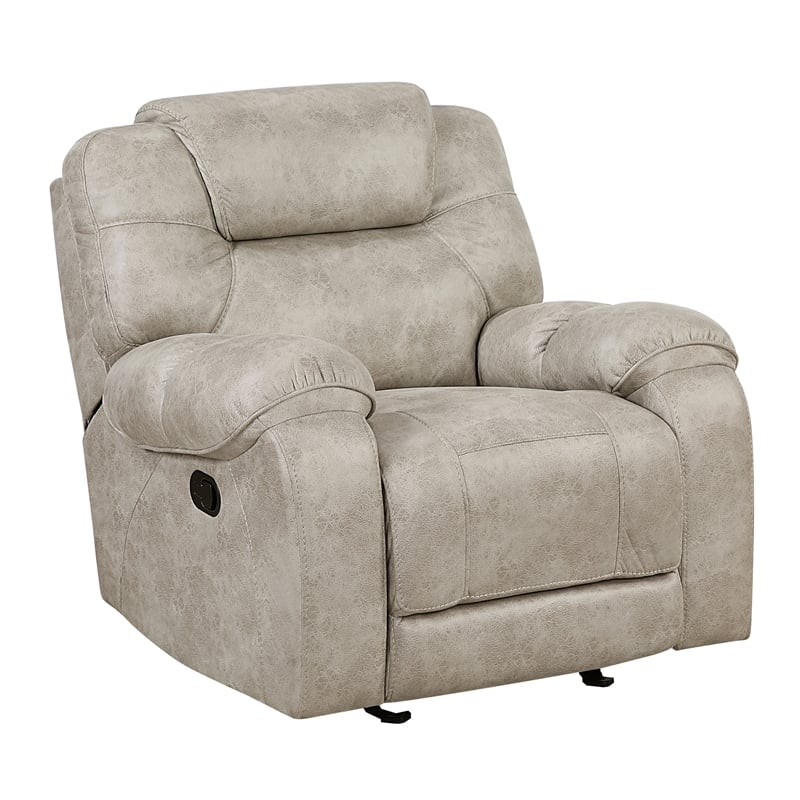 Lexicon Gainesville Microfiber 3pc Set-Sofa & Loveseat & Chair in Pewter