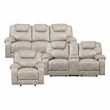 Lexicon Gainesville Microfiber 3pc Set-Sofa & Loveseat & Chair in Pewter