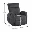 Lexicon Allen Microfiber 3pc Set-Sofa & Loveseat & Chair in Dark Gray