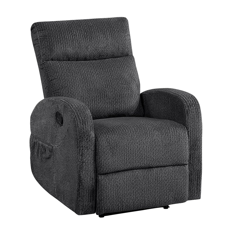 Lexicon Allen Microfiber 3pc Set-Sofa & Loveseat & Chair in Dark Gray